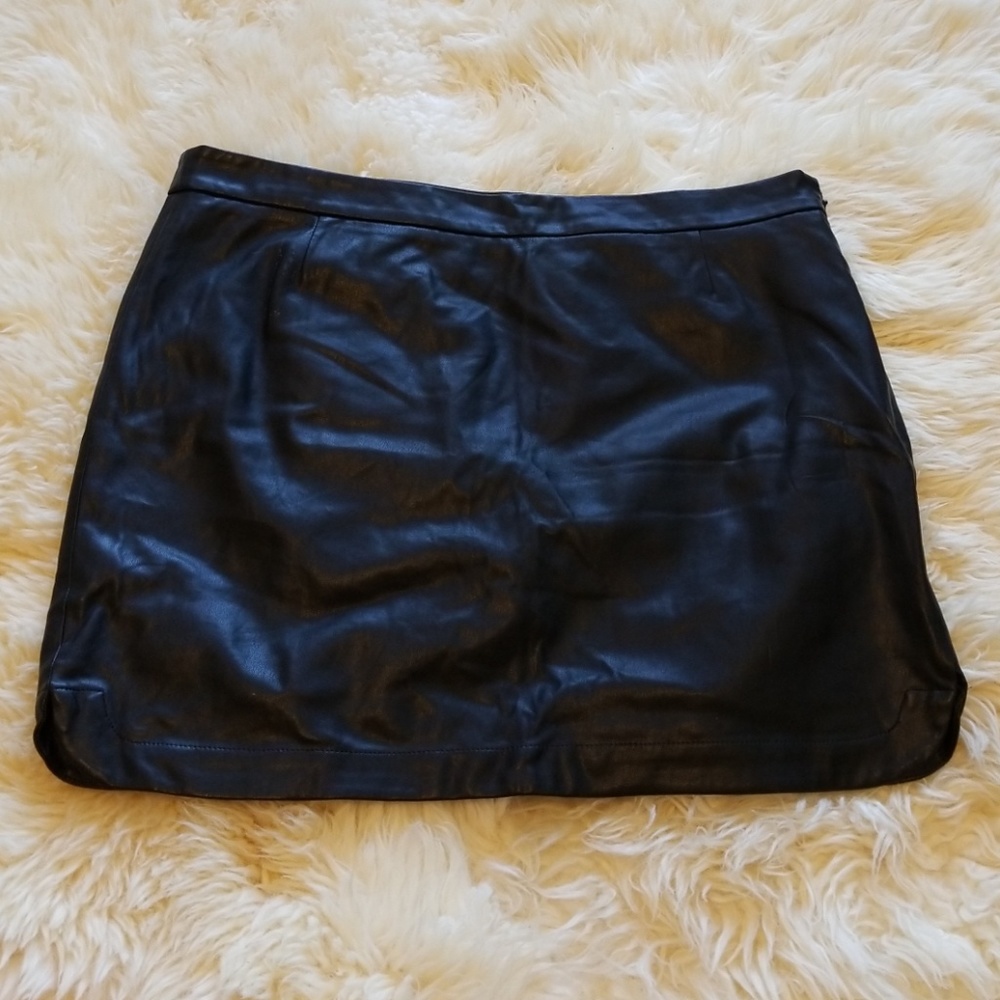 Faux Leather Mini Skirt